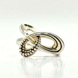 Lagos Caviar Sterling Silver Pirouette Ring Size 7